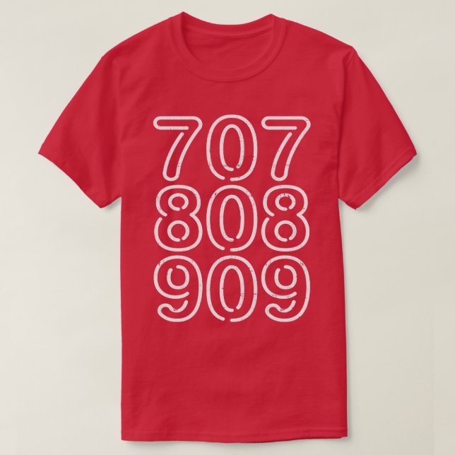 707 808 909 Drum Machines T-Shirt (Design Front)