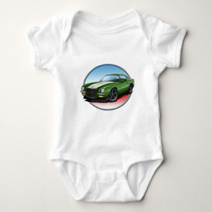 70-73 Green W Camaro.png Baby Bodysuit