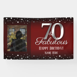 70 and Fabulous Birthday Confetti Photo Banner