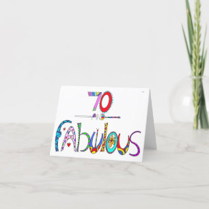 70 and Fabulous Birthday Greeting Card