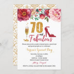 70 and Fabulous Birthday Invitation for Women<br><div class="desc">(1) For further customisation,  please click the "customise further" link and use our design tool to modify this template. (2) If you prefer Thicker papers / Matte Finish,  you may consider to choose the Matte Paper Type. (3) If you need help  please contact me.</div>