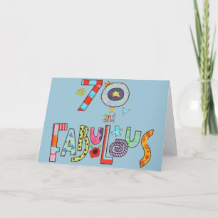70 and Fabulous - Happy 70th Birthday Card