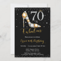 70 and Fabulous High Heel Diamonds 70th Birthday