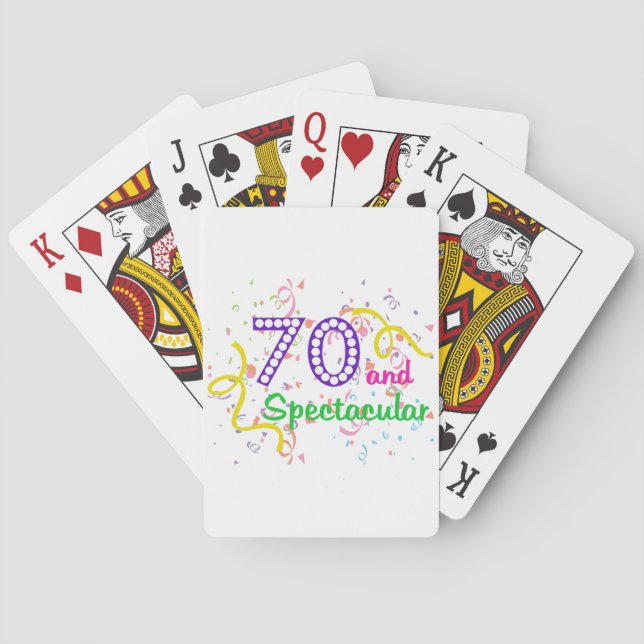 70 and Spectacular Playing Cards (Back)