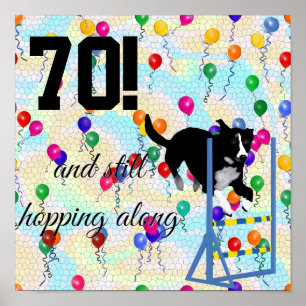 70! and still hopping along poster