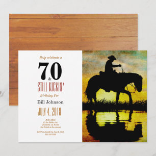 70 and Still Kickin' Birthday Party Invitation