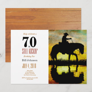 70 and Still Kickin' Birthday Party Invitation