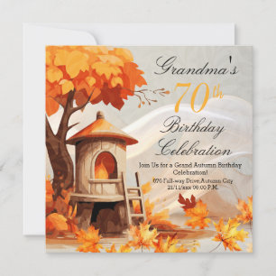 70 Autumn Birthday Invitation