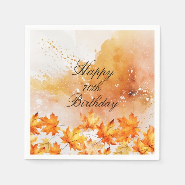 70  Autumn Birthday  Napkin (Front)