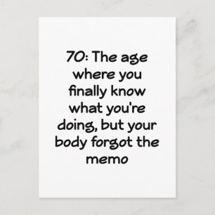 70 birthday A Cheeky Tribute to Seven Decades Postcard