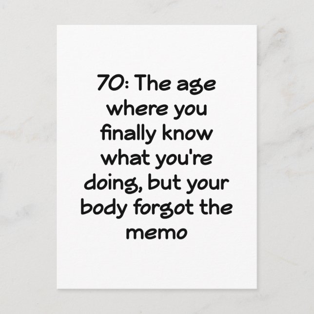 70 birthday A Cheeky Tribute to Seven Decades Postcard (Front)