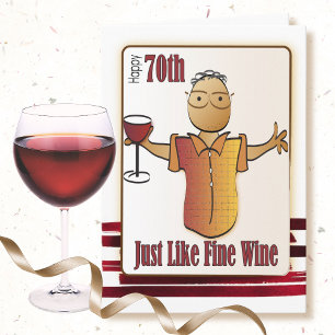 70 Birthday Card for Man - Fine Wine