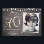 70 Birthday Invitation Vintage Seventy Rustic<br><div class="desc">♥ A perfect way to invite your guests to this special birthday party! 70th birthday theme.</div>