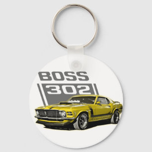 70 Boss 302 Yellow Key Ring
