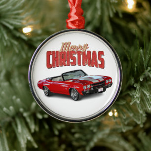 70 Chevy Chevelle SS Muscle Car   Metal Tree Decoration