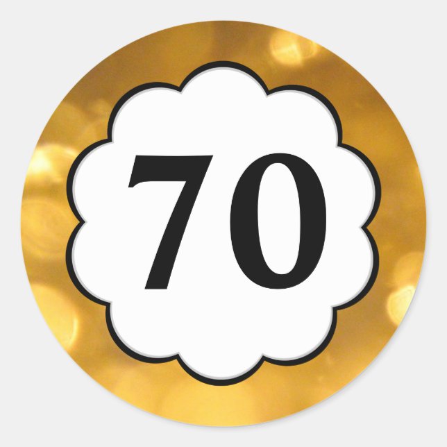 70 - Golden Numbers Sticker (Front)