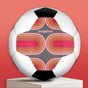70 Inspired Line Art Sunset Red Orange Pink arch Football