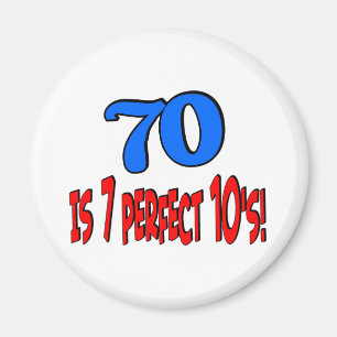70 is 7 perfect 10's (BLUE) Magnet