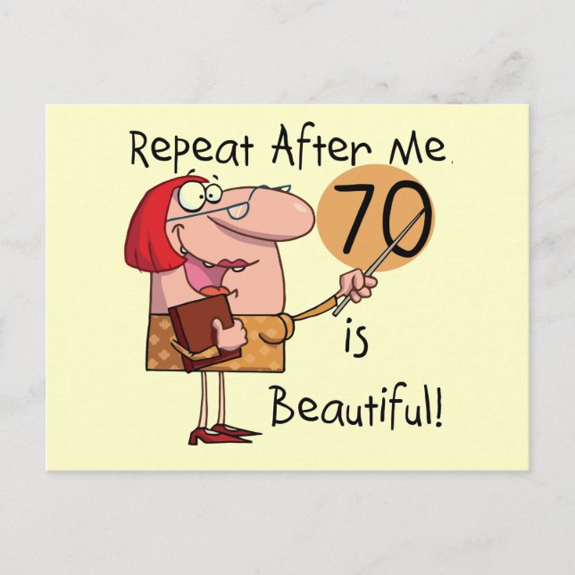 70 is Beautiful Tshirts and gifts Postcard (Front)