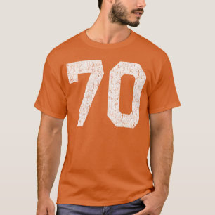 70 Jersey Uniform Varsity Sports Number 70th Birth T-Shirt
