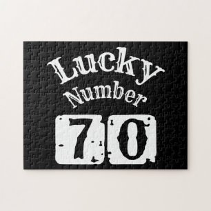 70 - Lucky Number 70 Luck Jigsaw Puzzle