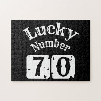 70 - Lucky Number 70 Luck Jigsaw Puzzle