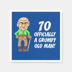 70 Officially A Grumpy Old Man Napkin