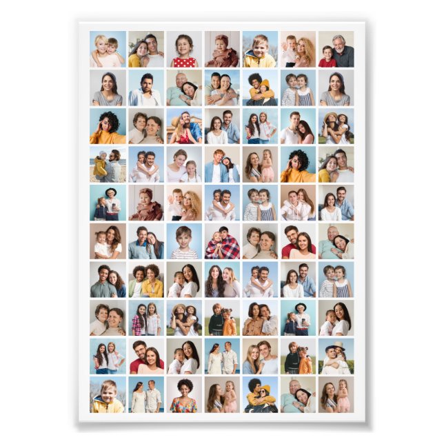 70 Photo Collage Editable Colour Photo Enlargement Print (Front)