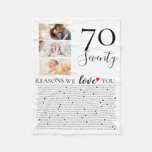 70 Reasons I Love You Photo Montage Blanket