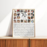 70 Reasons We Love You Photo Collage Keepsake Gift Poster<br><div class="desc">70 Reasons We Love You Photo Collage Poster | Customizable Photo Collage Celebrate a loved one with this heartfelt 70 Reasons We Love You poster—perfect for milestone birthdays, anniversaries, or just to show how much they’re cherished. This elegant and fully customizable design lets you personalize each of the 70 reasons...</div>