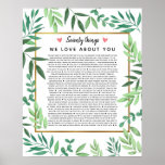 70 reasons why we love you birthday foliage poster<br><div class="desc">This is a DO IT YOURSELF XX Reasons why we love you. roses reasons we love you,  editable 50 Reasons,  60th birthday,  editable,  80th birthday,  memories,  love you,  mom,  retire You can edit the main body text. Designed by The Arty Apples Limited</div>