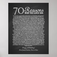 70 reasons why we love you birthday gift for him