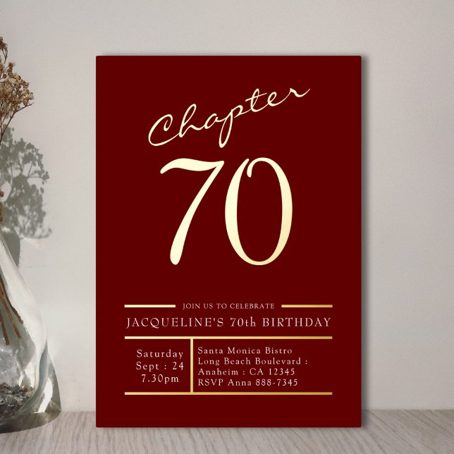 70 Red 70th Birthday Party Gold (Creator Uploaded)