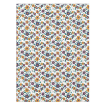 70’s Folk Art Ditzy Retro Daisy in Jewel Tones