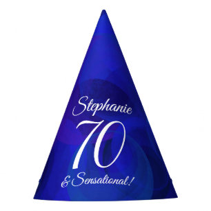 70 & Sensational Royal Blue Birthday Party Hat