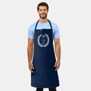 70 So what Funny Laurel Wreath Crown 70th Birthday Apron