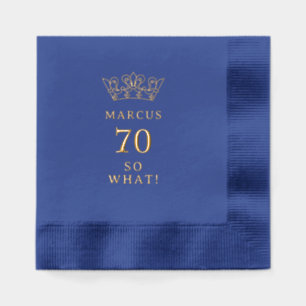 70 So what Funny Laurel Wreath Crown 70th Birthday Foil Napkins