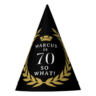 70 So what Funny Laurel Wreath Crown 70th Birthday Party Hat