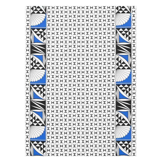 70" Southwest Sunrise in Blue Tablecloth (Front)