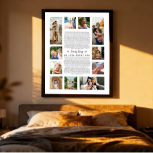 70 things we love about you birthday photo gift poster