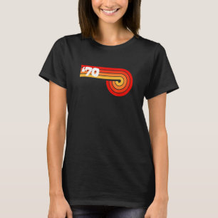 70 Vintage Sunset Rainbow Stripes T-Shirt