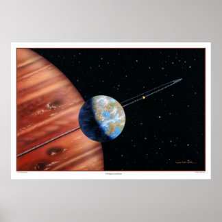 70 Virginis b and Moons Print