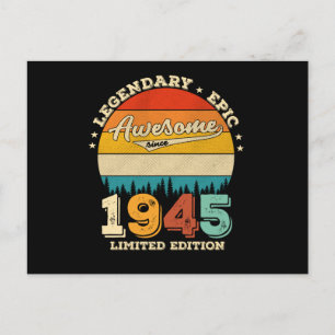 70 Year Old Bday 1955 Awesome 70th Birthday Gift Postcard