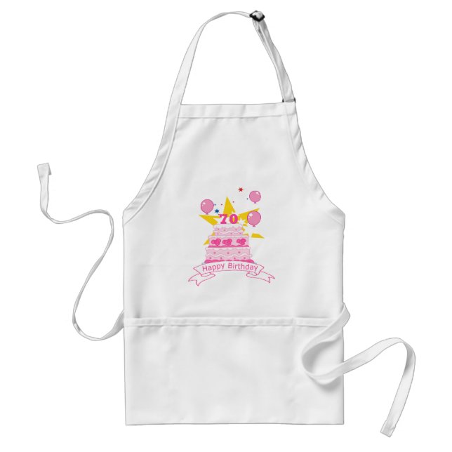70 Year Old Birthday Cake Standard Apron (Front)
