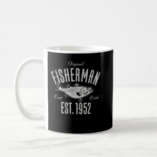 70 Year Old Fisherman Fishing 1952 70th Birthday  Coffee Mug