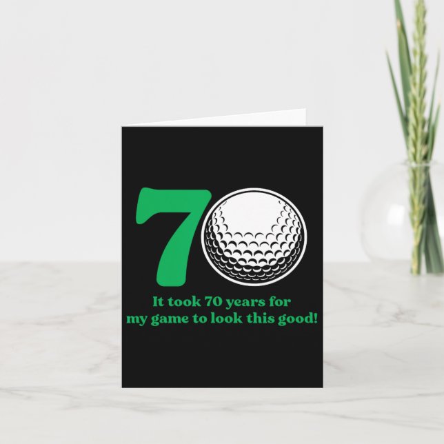 70 Year Old Golfer Golfing Golf 70th Birthday  Card (Front)