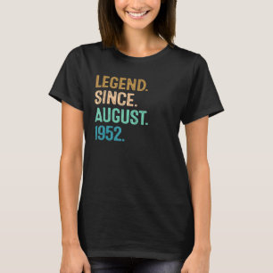 70 Year Old Legend Since August 1952 70th Birthda T-Shirt