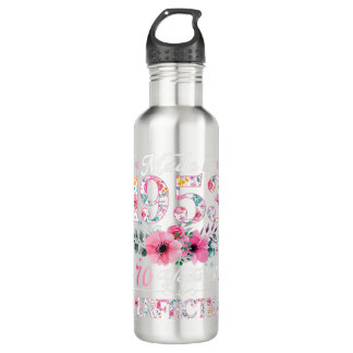 70 Year Old Made In 1953 Floral 70th Birthday Gift 710 Ml Water Bottle