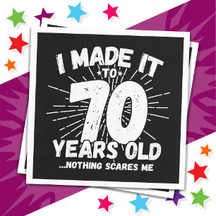 70 Year Old Sarcastic Meme Funny 70th Birthday Napkin