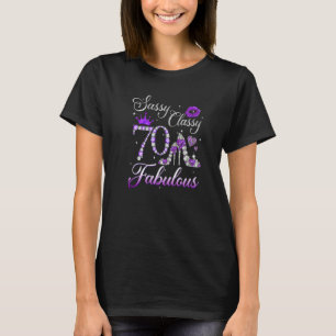 70 Year Old Sassy Classy Fabulous  Women High Heel T-Shirt